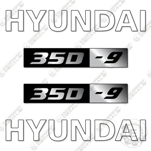 Fits Hyundai 35D-9 Decal Kit Forklift