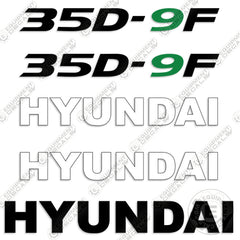 Hyundai 35D-9F Decal Kit Forklift