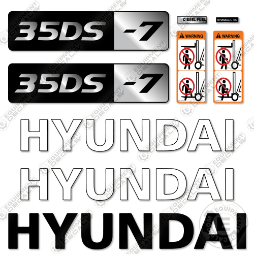 Hyundai 35DS-7 Decal Kit Forklift