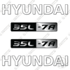 Image of Hyundai 35L-7A Decal Kit Forklift - Aftermarket Kit
