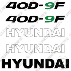 Hyundai 40D-9F Decal Kit Forklift