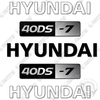 Image of Hyundai 40DS-7 Decal Kit Forklift -Aftermarket Kit