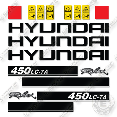 Hyundai 450LC-7A Decal Kit Excavator- Aftermarket Kit