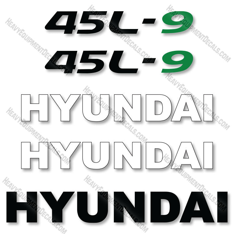 Hyundai 45L-9 Decal Kit Forklift