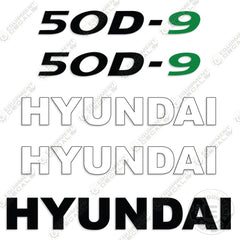Hyundai 50D-9 Decal Kit Forklift