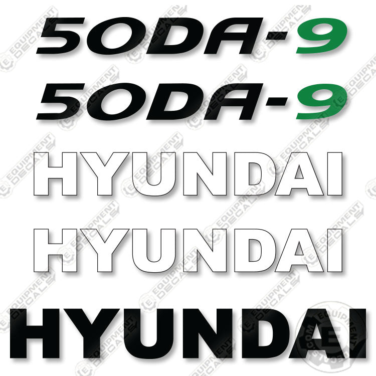 Hyundai 50DA-9 Decal Kit Forklift