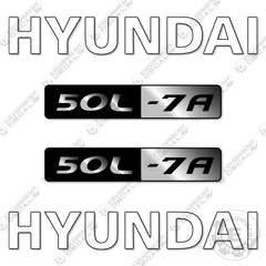 Fits Hyundai 50L-7A Decal Kit Forklift