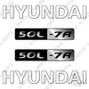 Image of Hyundai 50L-7A Decal Kit Forklift - Aftermarket Kit