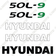 Hyundai 50L-9 Decal Kit Forklift