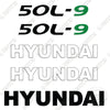 Image of Hyundai 50L-9 Decal Kit Forklift