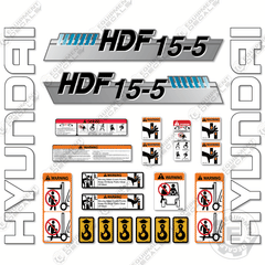 Fits Hyundai HDF15-5 Decal Kit Forklift