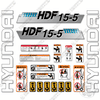 Image of Hyundai HDF15-5 Decal Kit Forklift - Aftermarket Kit