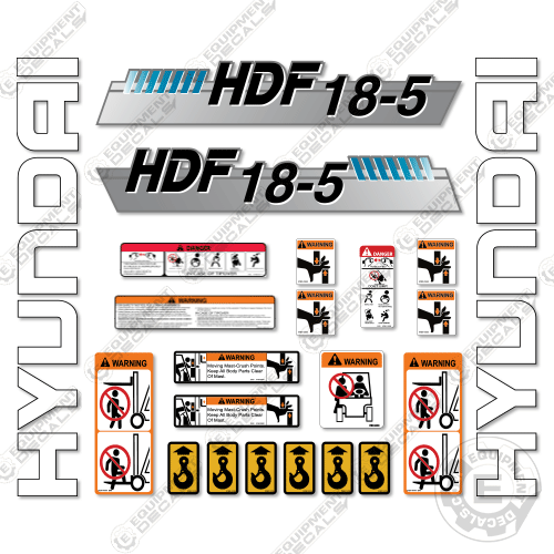 Fits Hyundai HDF18-5 Decal Kit Forklift