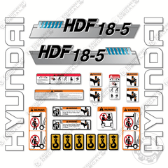 Fits Hyundai HDF18-5 Decal Kit Forklift