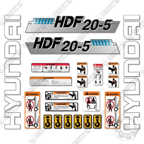 Fits Hyundai HDF20-5 Decal Kit Forklift