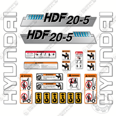 Fits Hyundai HDF20-5 Decal Kit Forklift