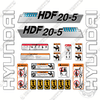 Image of Hyundai HDF20-5 Decal Kit Forklift - Aftermarket Kit