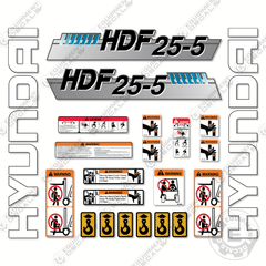Fits Hyundai HDF25-5 Decal Kit Forklift