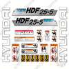 Image of Hyundai HDF25-5 Decal Kit Forklift - Aftermarket Kit