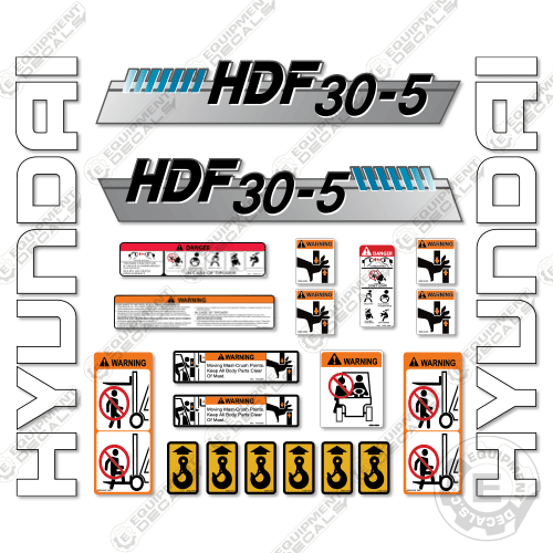 Fits Hyundai HDF30-5 Decal Kit Forklift