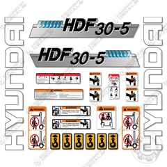 Fits Hyundai HDF30-5 Decal Kit Forklift