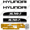 Image of Fits Hyundai HL740-7 Decal Kit Wheel Loader