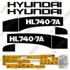 Fits Hyundai HL740-7A Decal Kit Wheel Loader