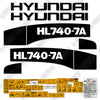 Image of Fits Hyundai HL740-7A Decal Kit Wheel Loader