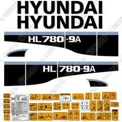 Fits Hyundai HL780-9A Decal Kit Wheel Loader