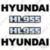 Image of Hyundai HL955 Decal Kit Wheel Loader - Aftermarket Kit