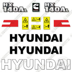 Fits Hyundai HX140AL Decal Kit Excavator