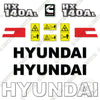 Image of Hyundai HX140AL Decal Kit Excavator - Aftermarket Kit