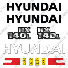 Fits Hyundai HX140L Decal Kit Excavator