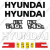 Image of Hyundai HX140L Decal Kit Excavator - Aftermarket Kit