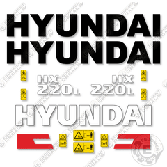 Fits Hyundai HX220L Decal Kit Excavator