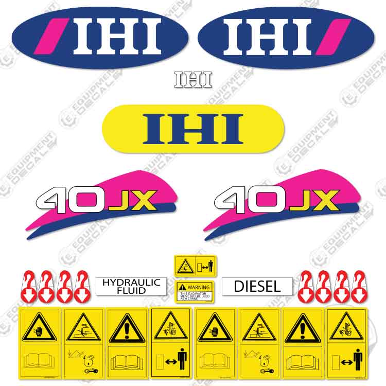 Fits IHI 40JX Decal Kit Mini Excavator
