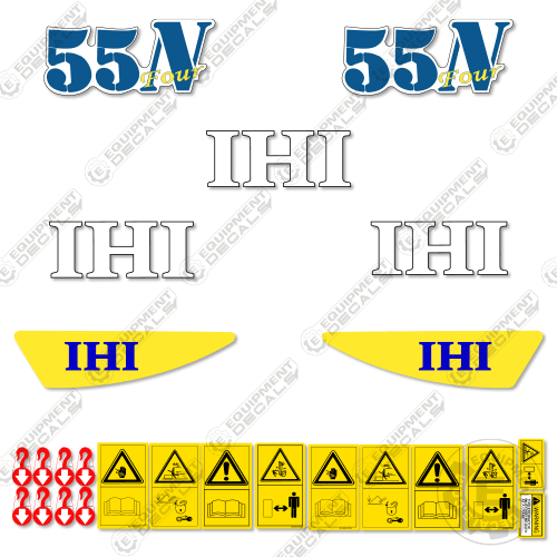 Fits IHI 55N4 Decal Kit Mini Excavator