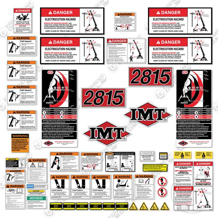 Fits IMT 2815 Decal Kit Knuckle Boom Crane