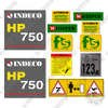 Image of Indeco HP750 Decal Kit Hydraulic Hammer -Aftermarket Kit