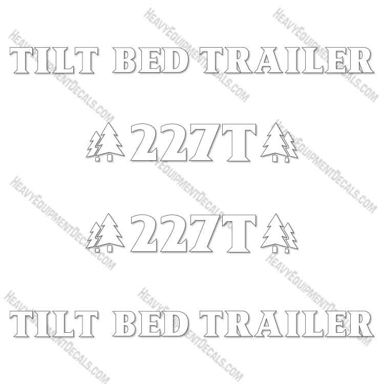 Industrias America 227T Decal Kit Tilt Bed Trailer