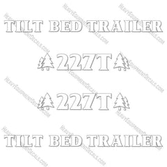 Industrias America 227T Decal Kit Tilt Bed Trailer