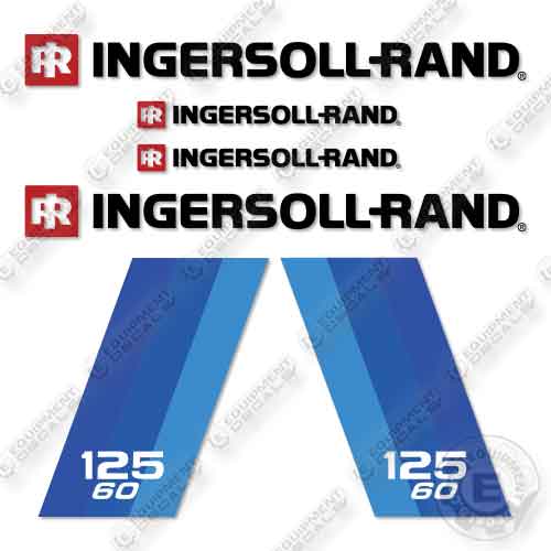 Fits Ingersoll-Rand 125 60 Compressor Decal Kit – Equipment Decals