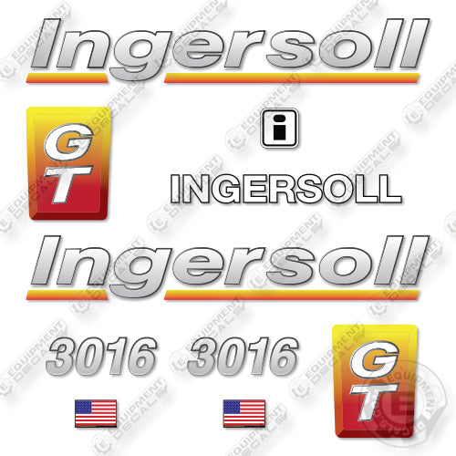 Ingersoll 3016 GT Decal Kit Mower Tractor- Aftermarket Kit