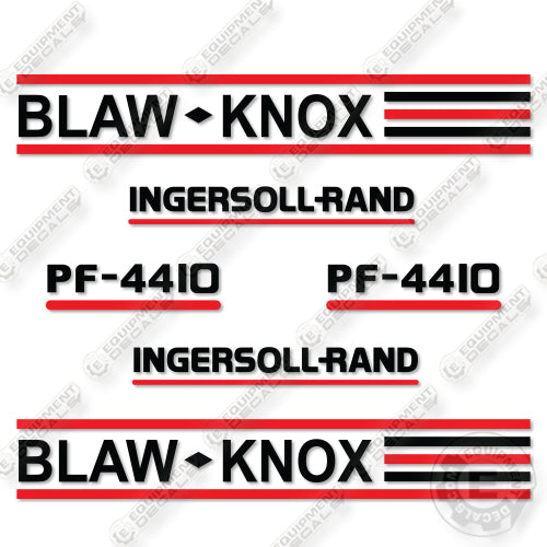 Ingersoll Rand BLAW KNOX PF4410 Decal Kit Asphalt Paver- Aftermarket Kit