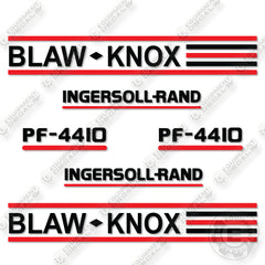 Ingersoll Rand BLAW KNOX PF4410 Decal Kit Asphalt Paver- Aftermarket Kit