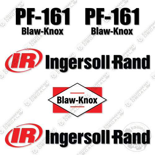 Fits Ingersoll-Rand PF-161 Decal Kit Paver – Equipment Decals