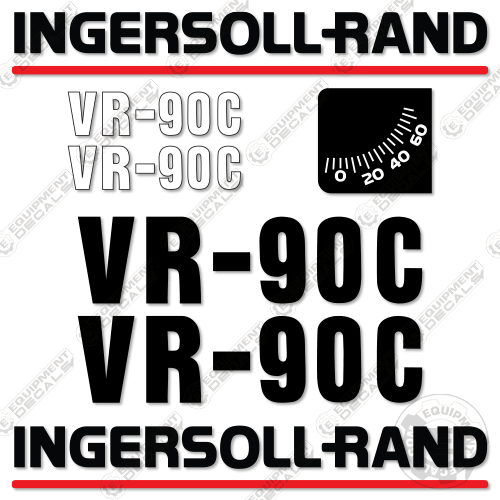 Fits Ingersoll Rand VR-90C Decal Kit Telehandler Forklift