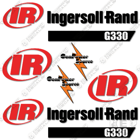 Fits Ingersoll-Rand G330 Decal Kit Generator