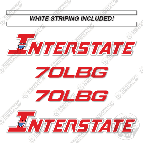 Fits Interstate 70LBG Decal Kit (Set of 2)