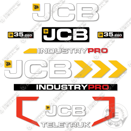 Fits JCB 35-26D Industry Pro Decal Kit Telehandler
